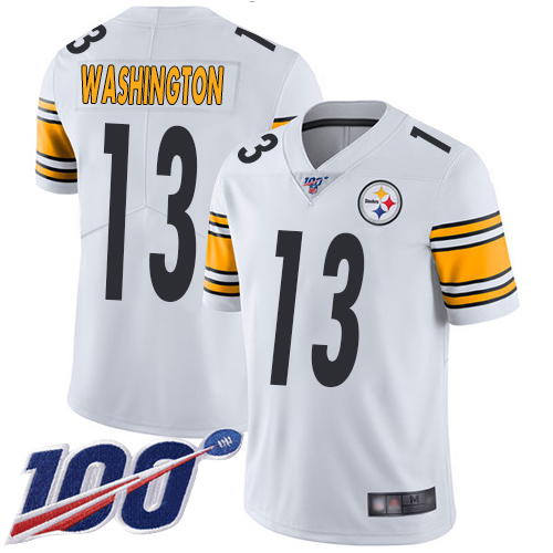 Youth Pittsburgh Steelers Football 13 Limited White James Washington Road 100th Season Vapor Untouchable Nike NFL Jersey